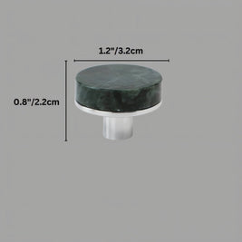 Natural Marble Cabinet Knobs, Modern Kitchen & Wardrobe Hardware, Brass or Chrome Backplate, Set of 2 in 3 Colorways, 1.2-4.3in