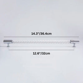 Twisted Acrylic Drawer Pull Bars, Modern Kitchen & Wardrobe Cabinet Hardware, Satin Brass & Chrome, Set of 2 Pieces, 3.8-12.6in