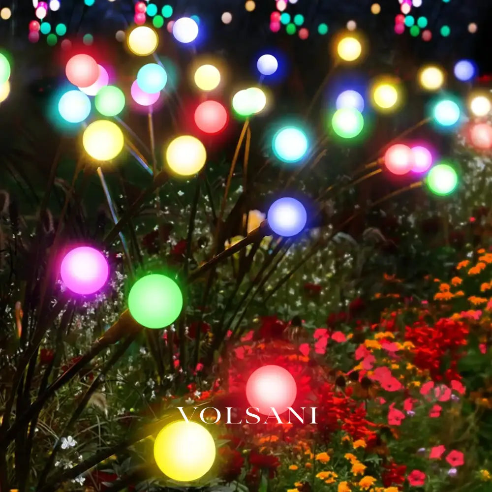 Solar Garden Lights Solar Firefly Swaying Decorative Light for Yard Pathway Christmas Halloween Decoration Ambient