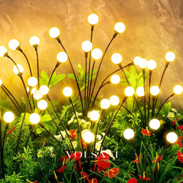 Solar Garden Lights Solar Firefly Swaying Decorative Light for Yard Pathway Christmas Halloween Decoration Ambient