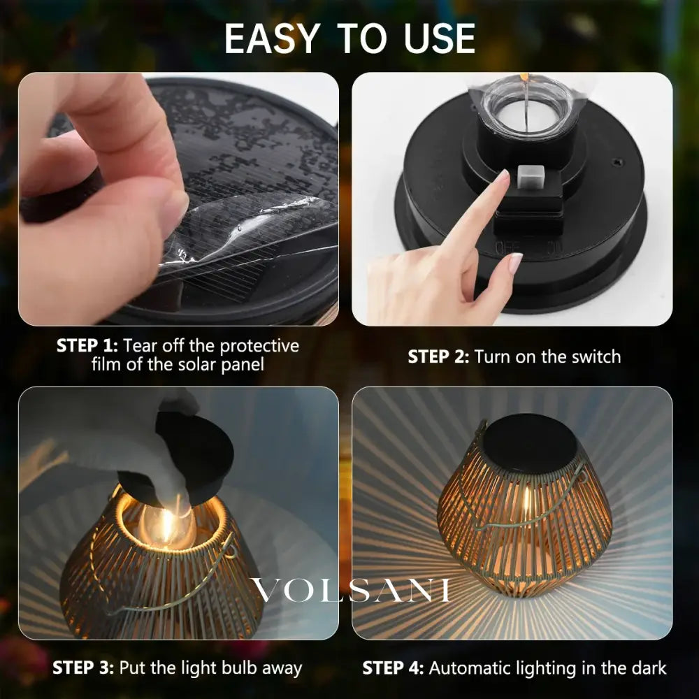 Solar Lantern Outdoor Solar Lanterns Waterproof for Outside Hanging Woven Lantern Boho Lamp Lights Decoration for