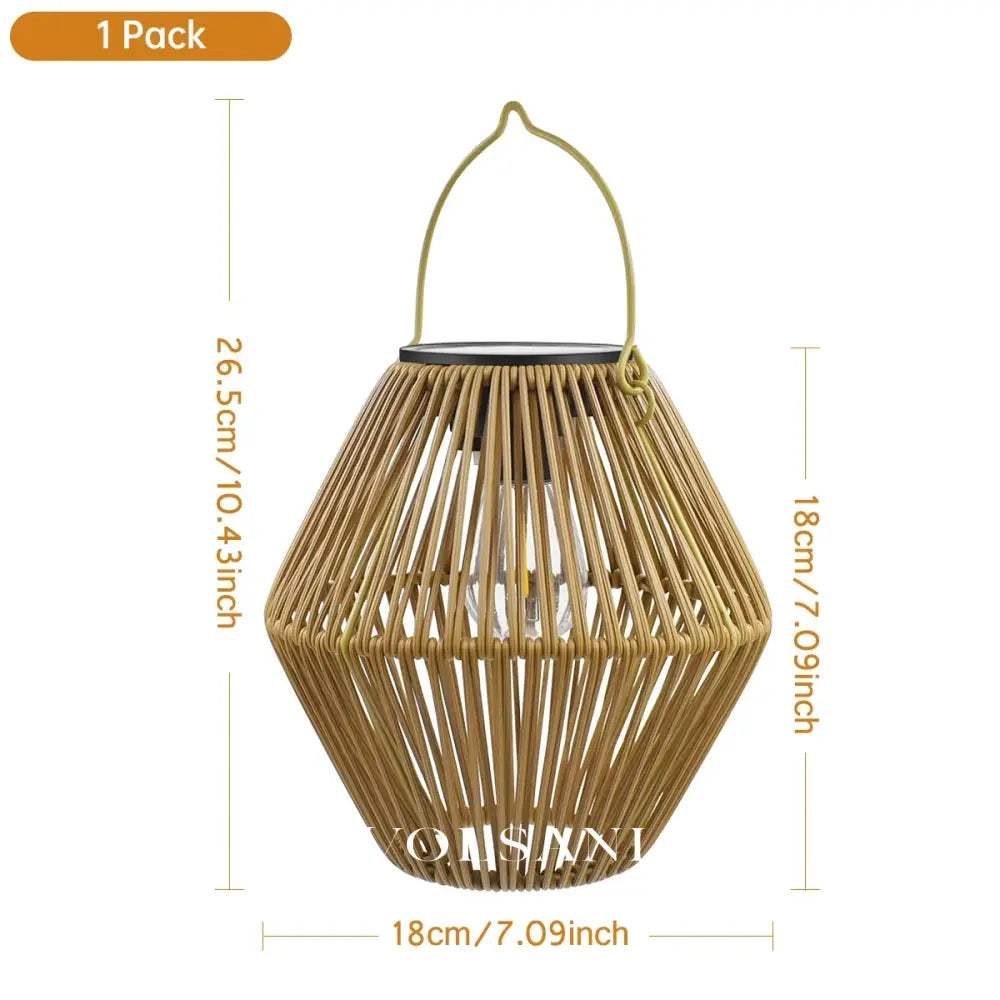 Solar Lantern Outdoor Solar Lanterns Waterproof for Outside Hanging Woven Lantern Boho Lamp Lights Decoration for
