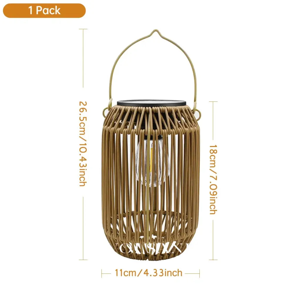 Solar Lantern Outdoor Solar Lanterns Waterproof for Outside Hanging Woven Lantern Boho Lamp Lights Decoration for