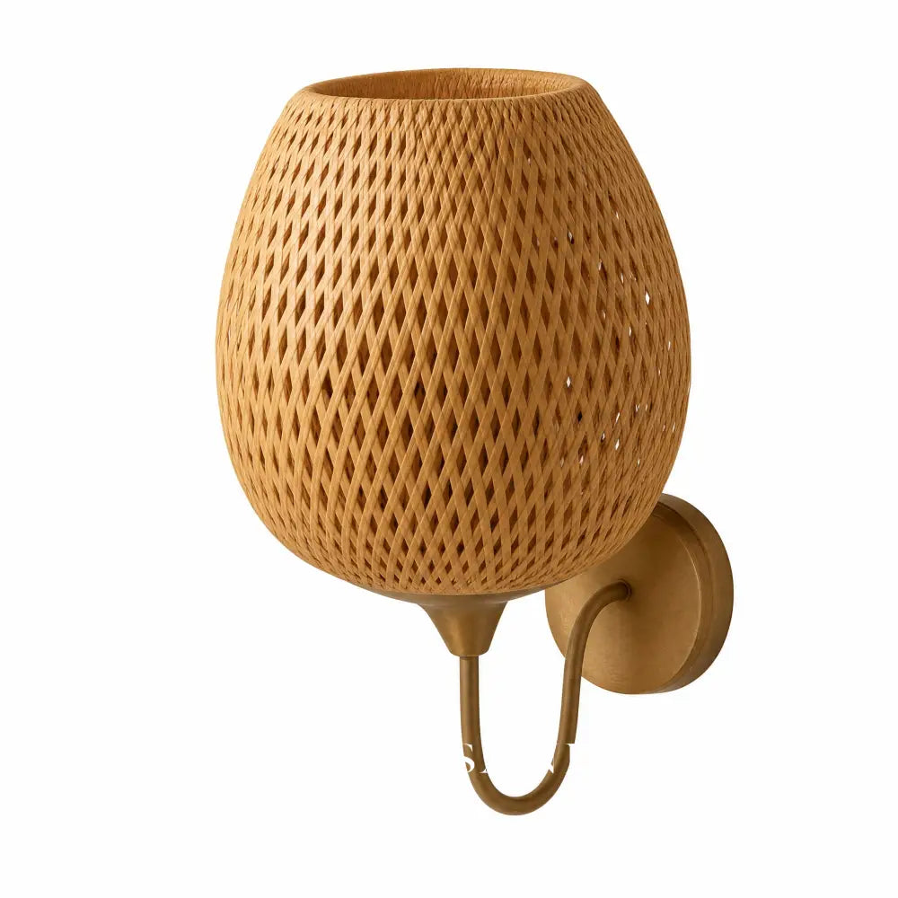 SORA: Rotan & Bamboe Wandlamp (Solar) - Volsani
