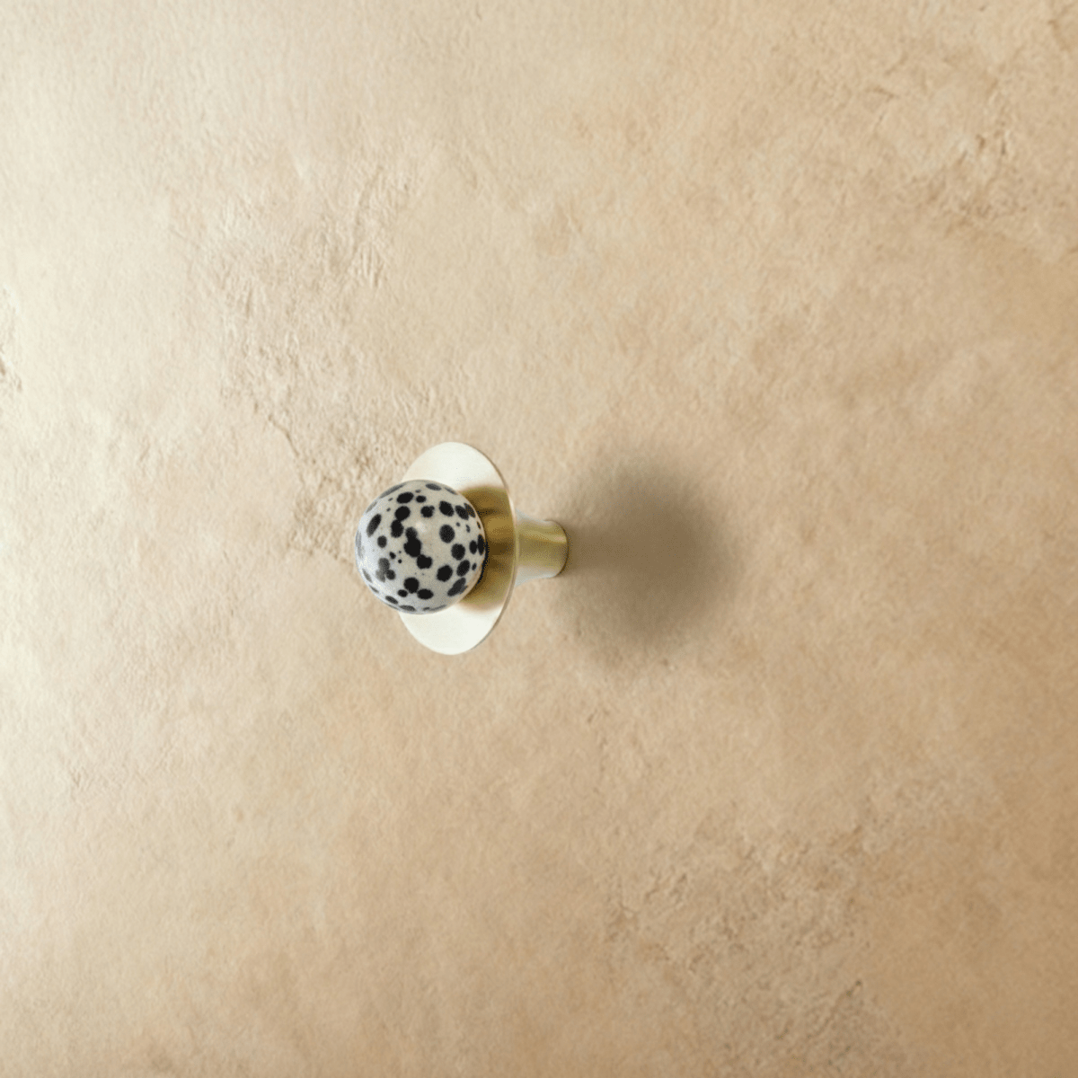 Natural Stone Cabinet & Drawer Knobs, Modern Kitchen & Dresser Hardware, Stone with Brass Base, Set of 2 in 5 Colors, 1.2-2.7in