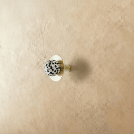 Natural Stone Cabinet & Drawer Knobs, Modern Kitchen & Dresser Hardware, Stone with Brass Base, Set of 2 in 5 Colors, 1.2-2.7in