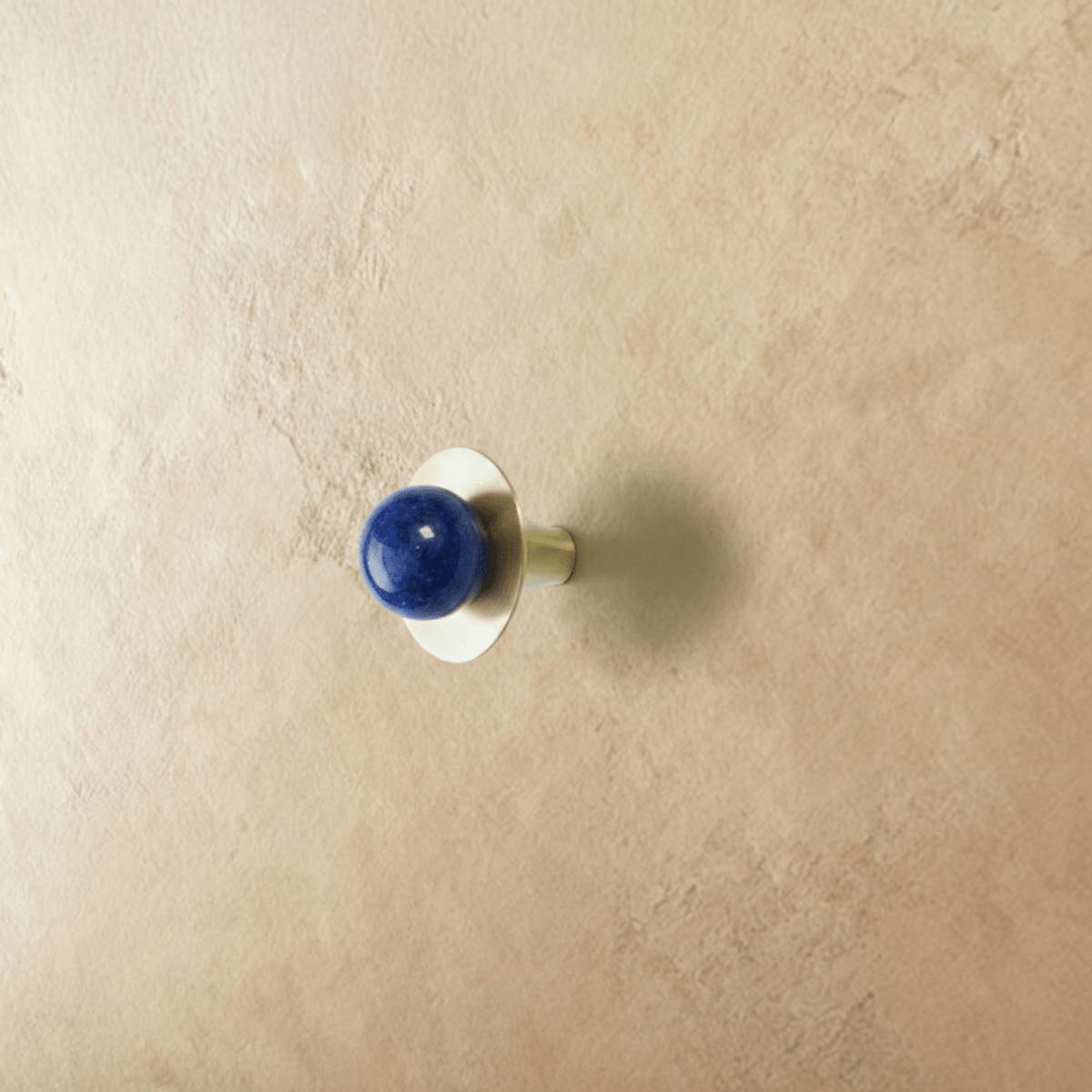 Natural Stone Cabinet & Drawer Knobs, Modern Kitchen & Dresser Hardware, Stone with Brass Base, Set of 2 in 5 Colors, 1.2-2.7in