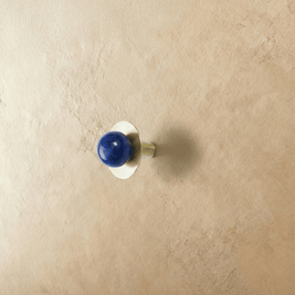 Natural Stone Cabinet & Drawer Knobs, Modern Kitchen & Dresser Hardware, Stone with Brass Base, Set of 2 in 5 Colors, 1.2-2.7in