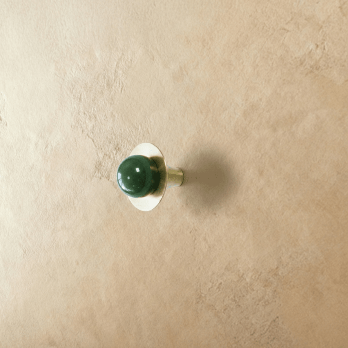 Natural Stone Cabinet & Drawer Knobs, Modern Kitchen & Dresser Hardware, Stone with Brass Base, Set of 2 in 5 Colors, 1.2-2.7in