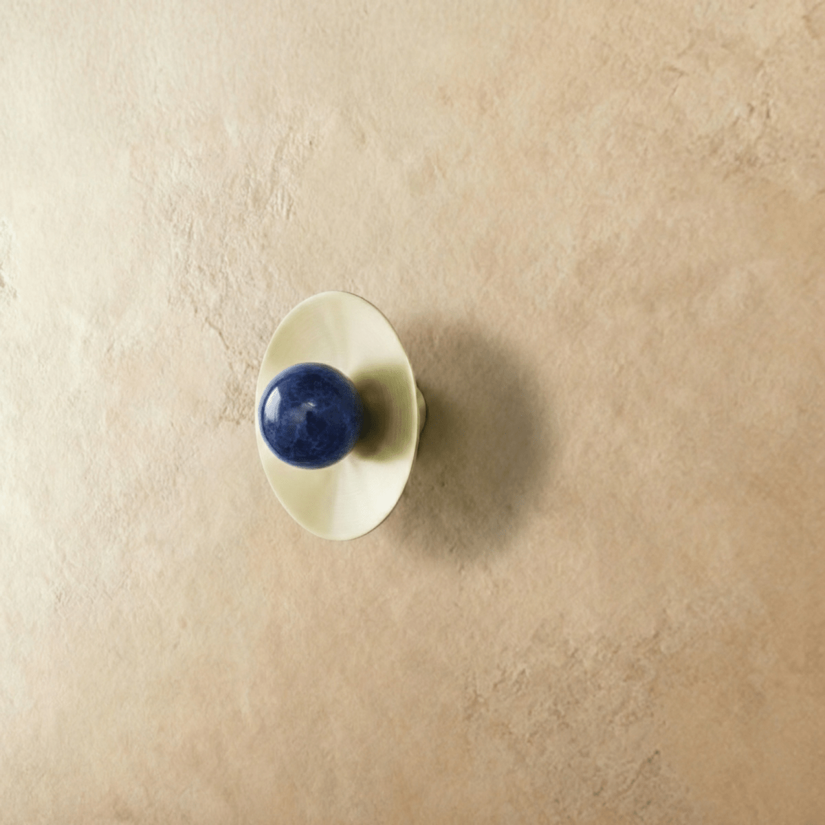Natural Stone Cabinet & Drawer Knobs, Modern Kitchen & Dresser Hardware, Stone with Brass Base, Set of 2 in 5 Colors, 1.2-2.7in