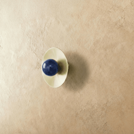 Natural Stone Cabinet & Drawer Knobs, Modern Kitchen & Dresser Hardware, Stone with Brass Base, Set of 2 in 5 Colors, 1.2-2.7in
