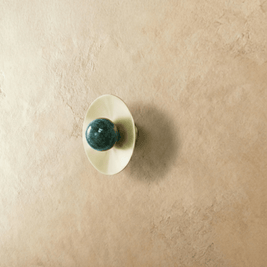 Natural Stone Cabinet & Drawer Knobs, Modern Kitchen & Dresser Hardware, Stone with Brass Base, Set of 2 in 5 Colors, 1.2-2.7in