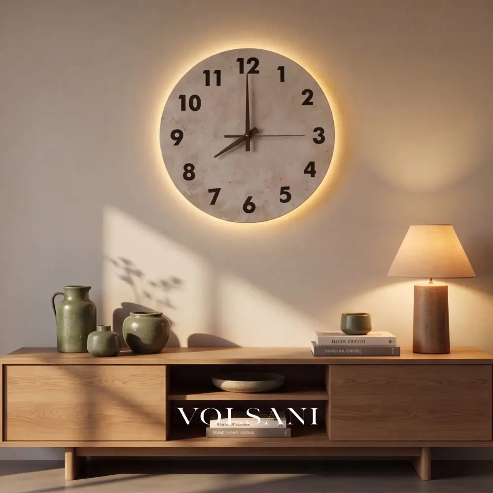 STEN: Travertijn Wandlamp - Volsani