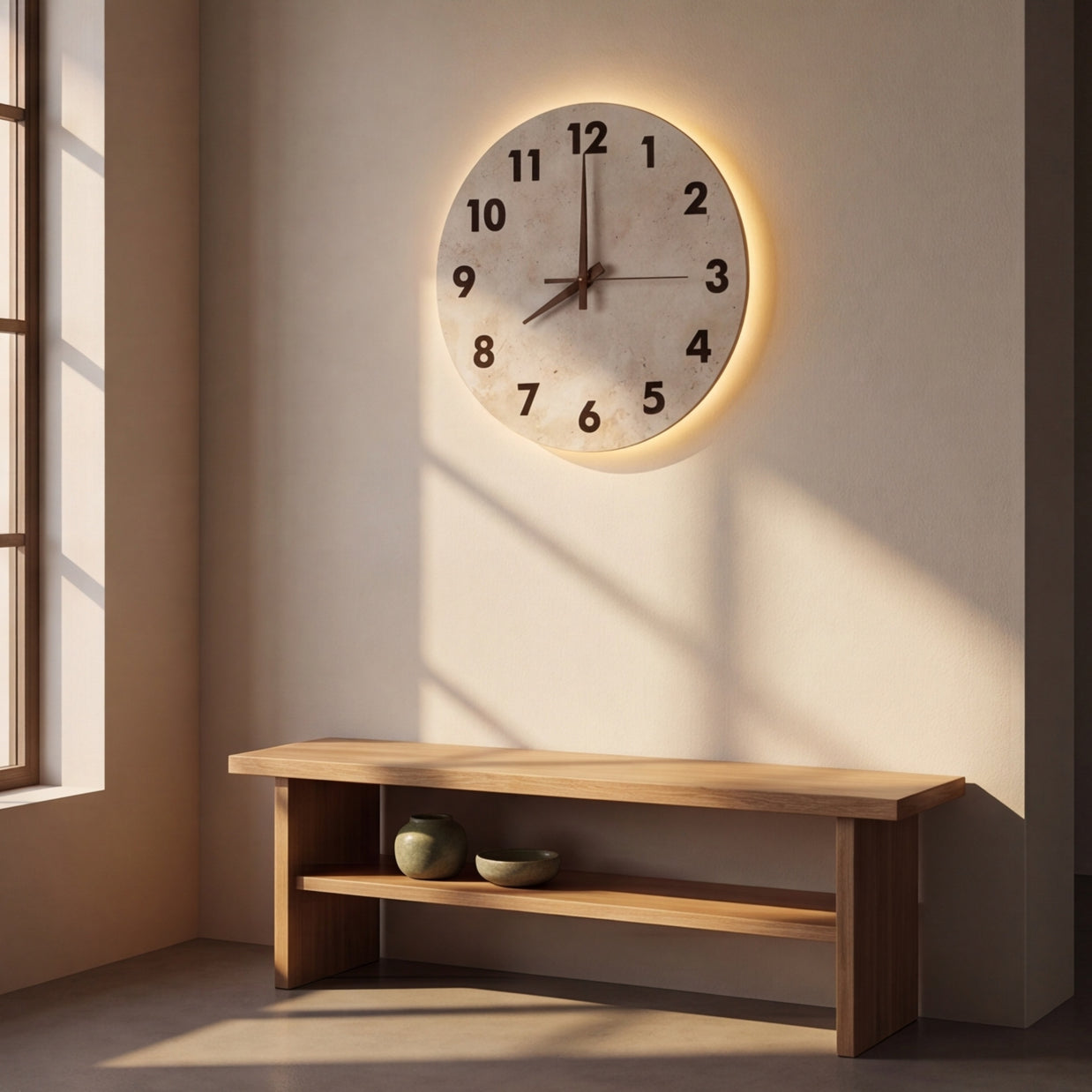 STEN: Travertijn Wandlamp