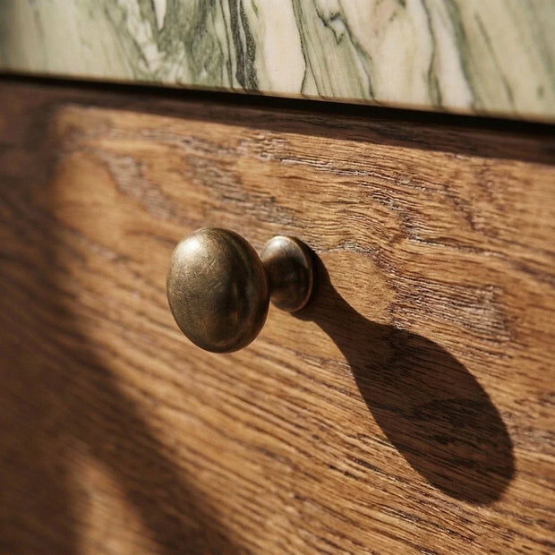 Zinc Alloy Cabinet Knobs & Drawer Pulls, Minimalist Kitchen & Wardrobe Hardware, Grey Brass-Finish & Bronze, Set of 2, 1.2-6.3in
