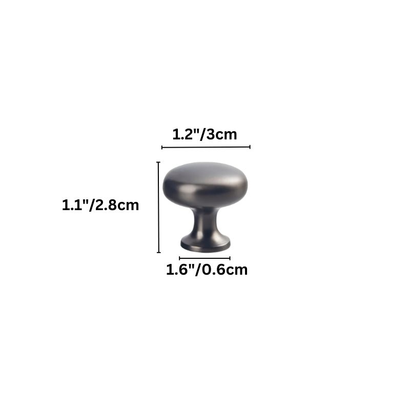 Zinc Alloy Cabinet Knobs & Drawer Pulls, Minimalist Kitchen & Wardrobe Hardware, Grey Brass-Finish & Bronze, Set of 2, 1.2-6.3in