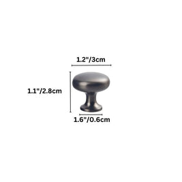 Zinc Alloy Cabinet Knobs & Drawer Pulls, Minimalist Kitchen & Wardrobe Hardware, Grey Brass-Finish & Bronze, Set of 2, 1.2-6.3in