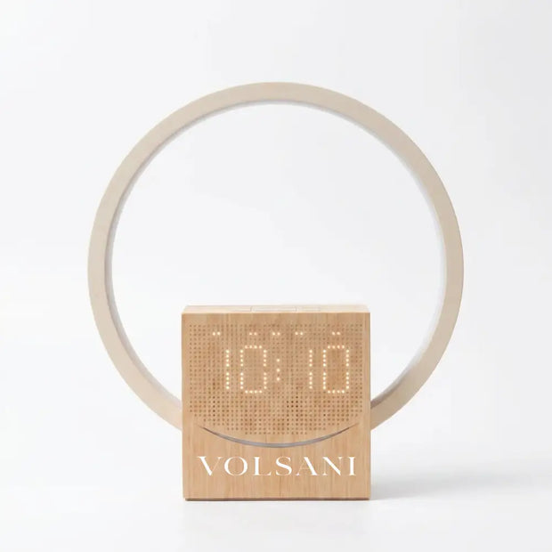 ROMY sunrise alarm clock with Bluetooth speaker on white background