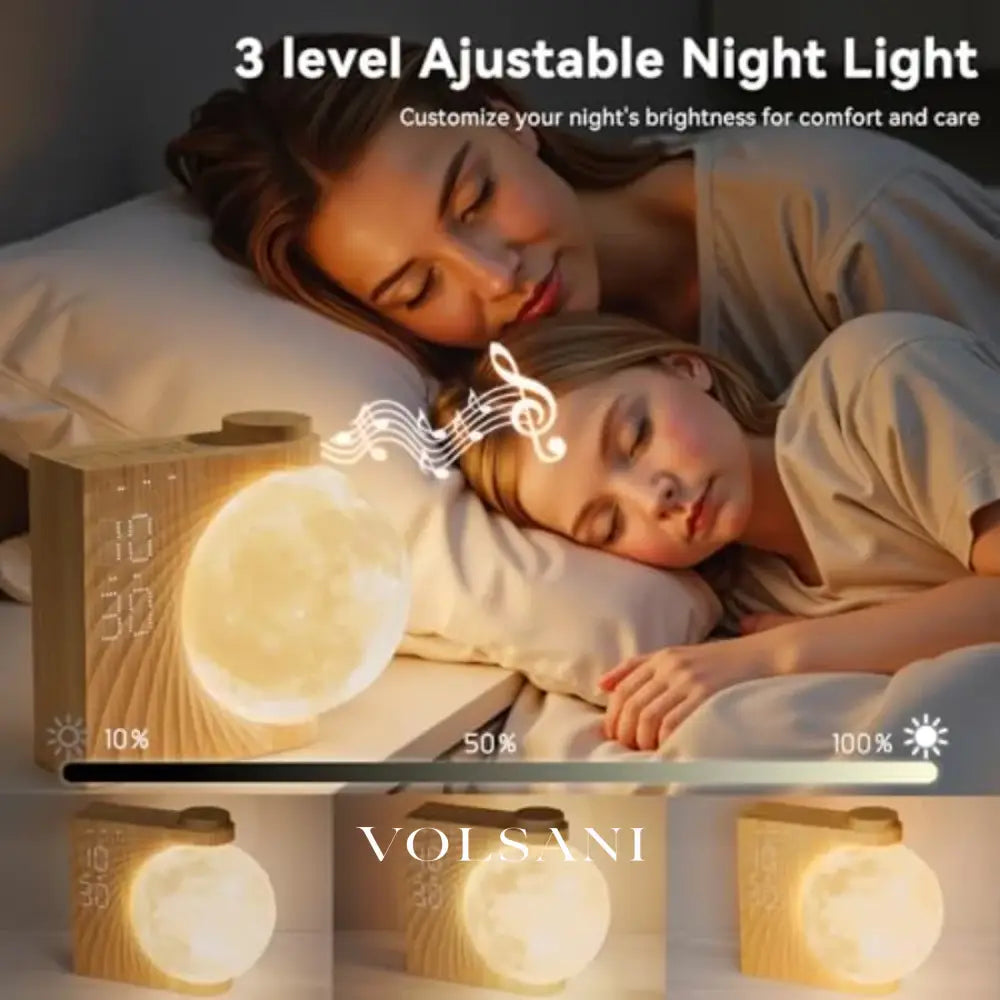Sunrise Alarm Clock with Moon Night Light Bedroom & Bedside Clock for Heavy Sleepers Dual Alarms and 10 Light Effects 3