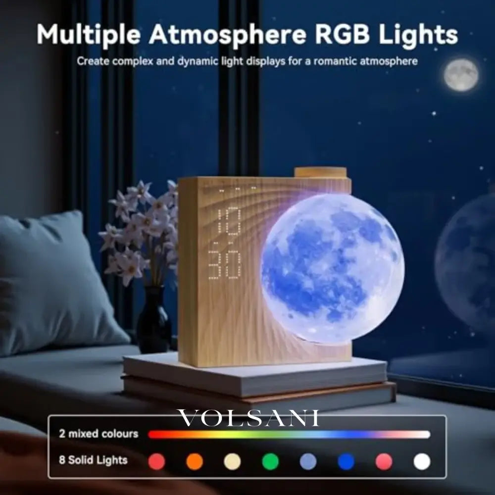 Sunrise Alarm Clock with Moon Night Light Bedroom & Bedside Clock for Heavy Sleepers Dual Alarms and 10 Light Effects 3