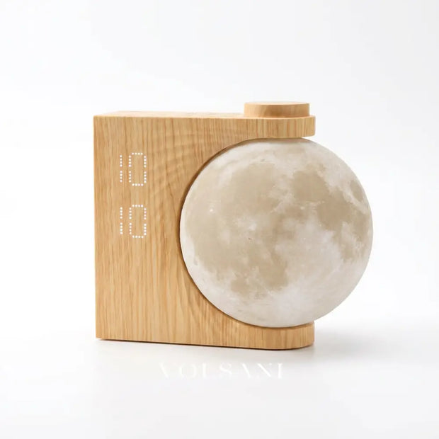 VILDA sunrise alarm clock light wood grain on white background