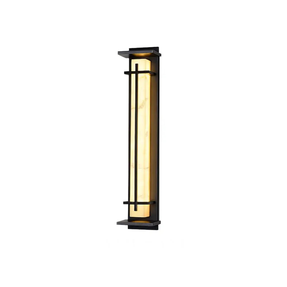SVANTE: Vierkante Wandlamp Buiten (Albast-look) - Volsani