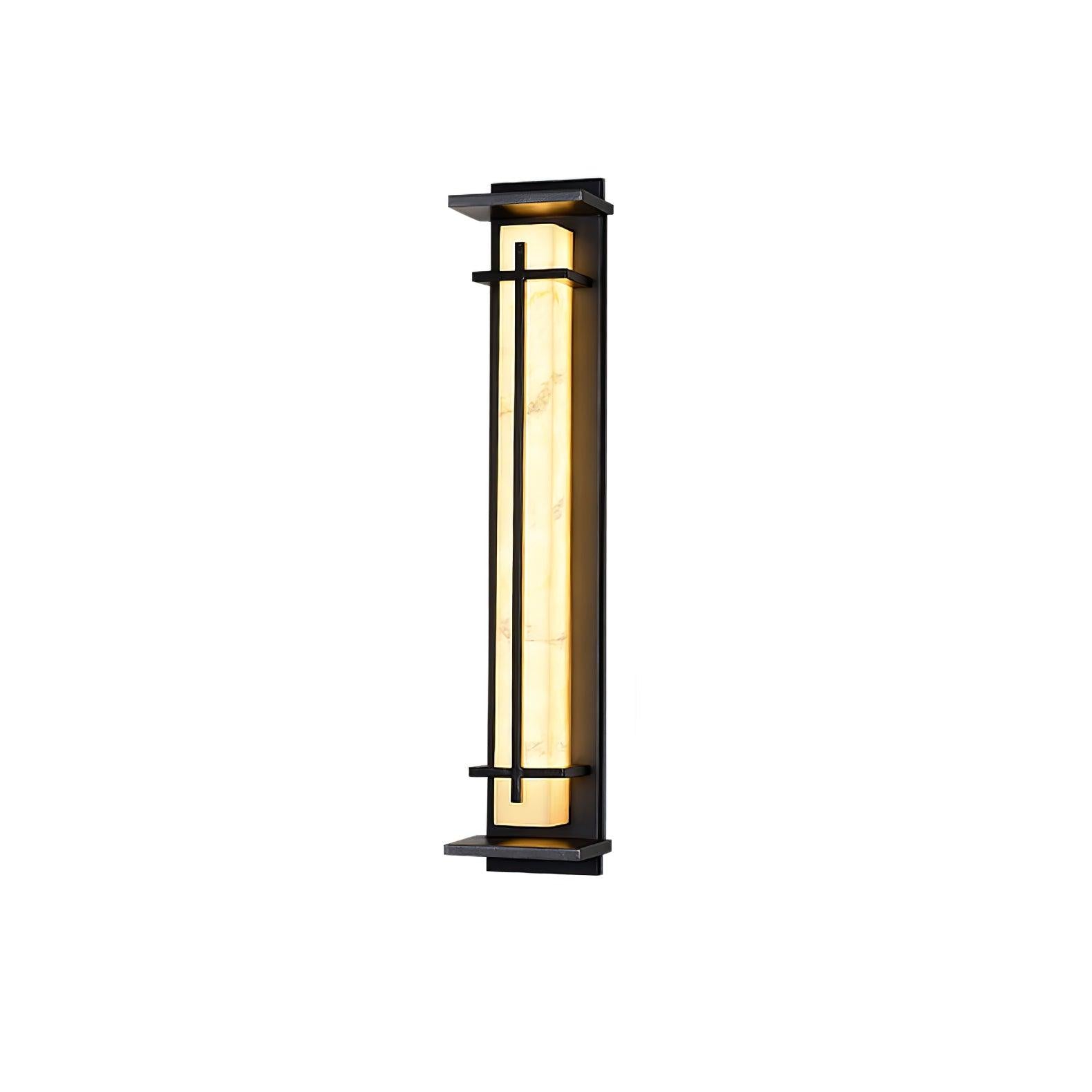 SVANTE: Vierkante Wandlamp Buiten (Albast-look) - Volsani