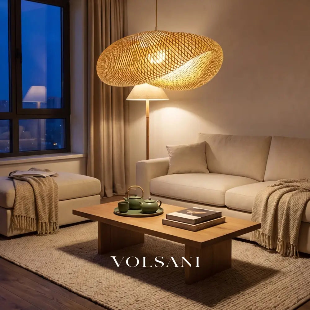 TADAO: Bamboe & Rotan Hanglamp - Volsani