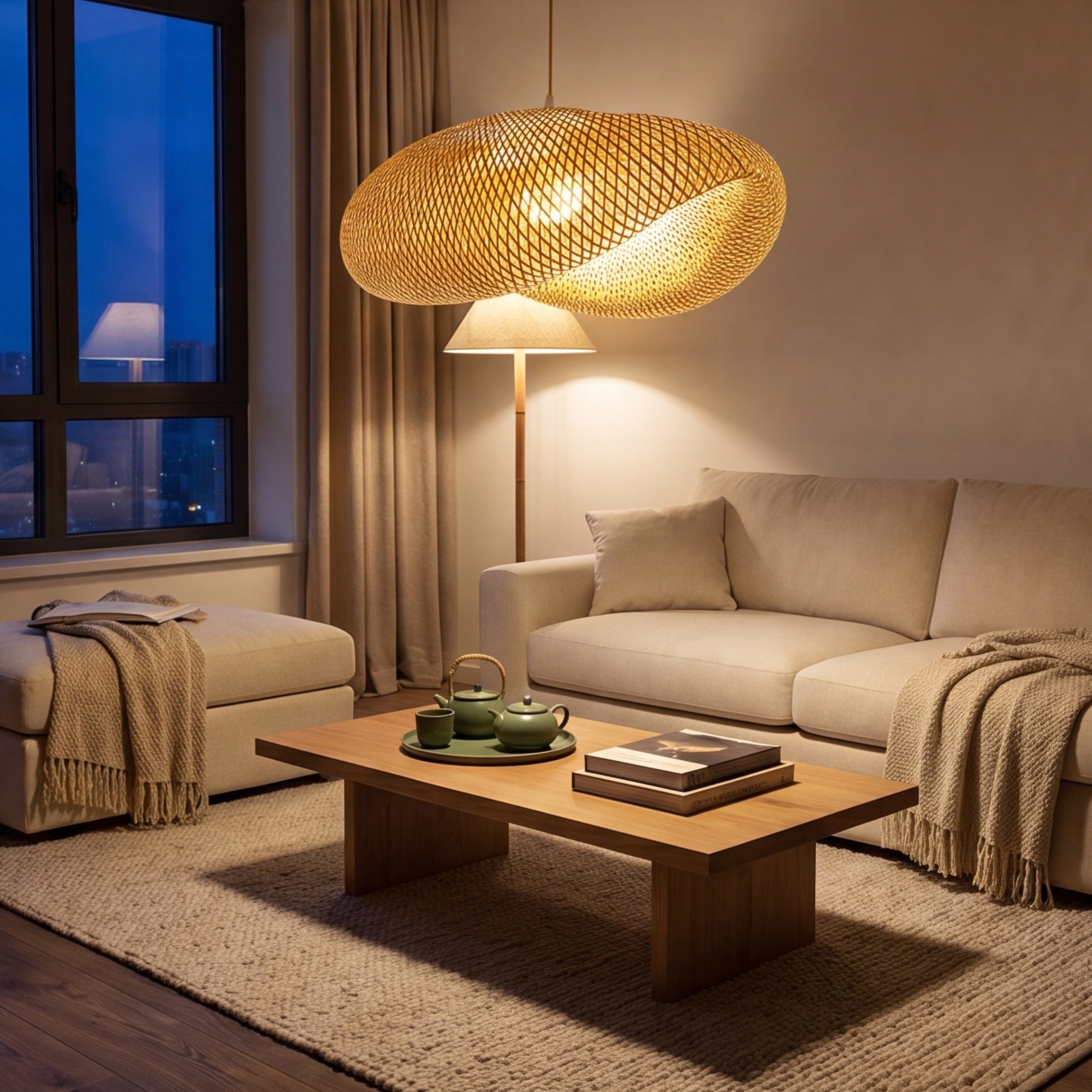 TADAO: Bamboe & Rotan Hanglamp