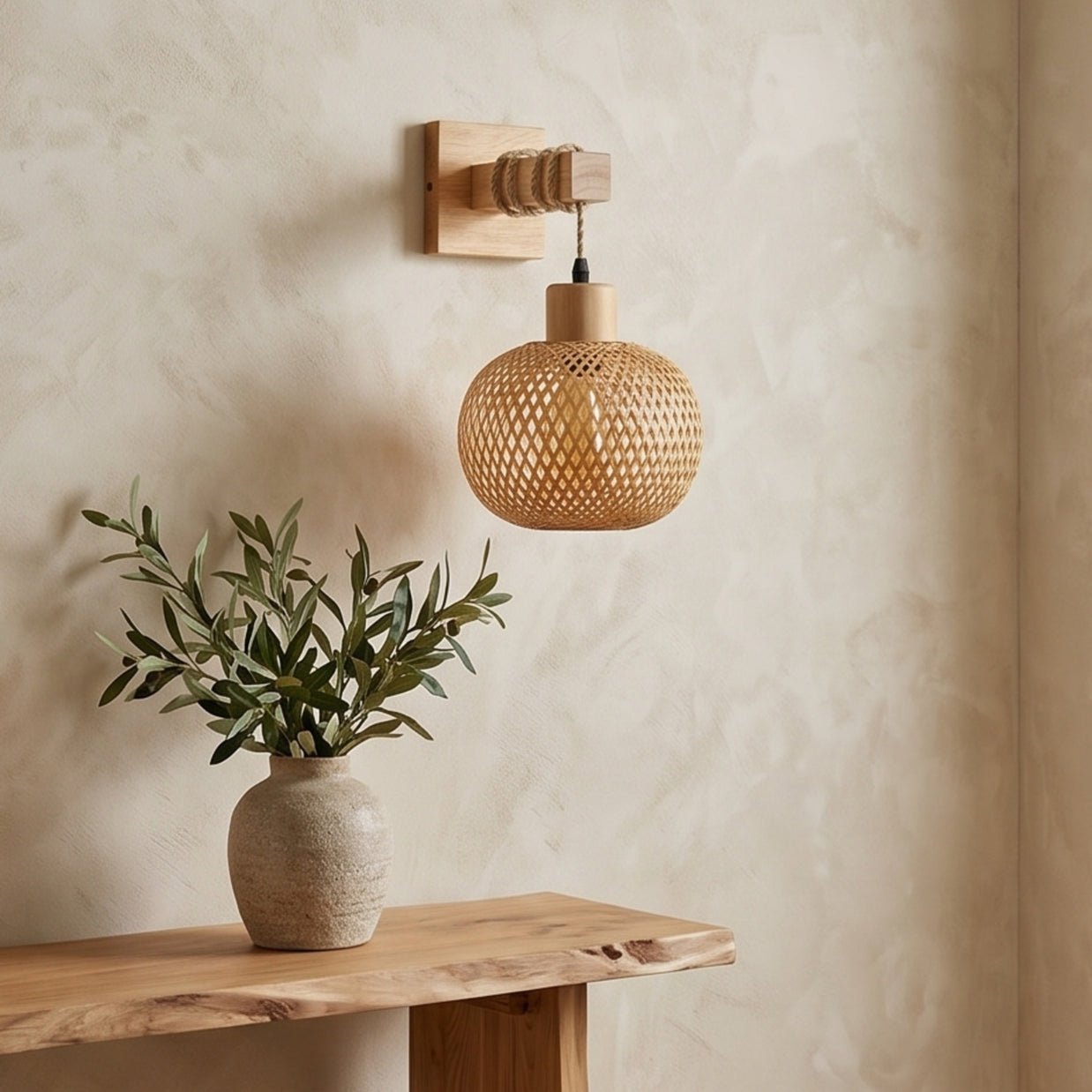TAKA: Japanse Bamboe Wandlamp