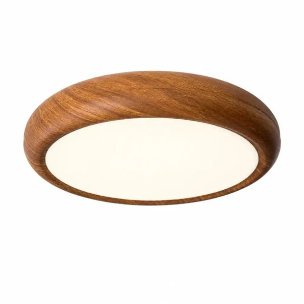 TARO: Ronde Houtnerf Plafondlamp - Volsani