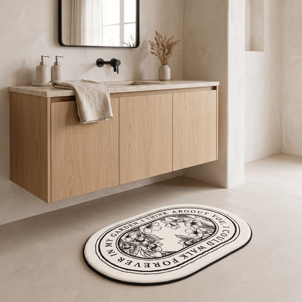 TESSEL: Zachte Flanel Badmat – Antislip & Absorberend - Volsani
