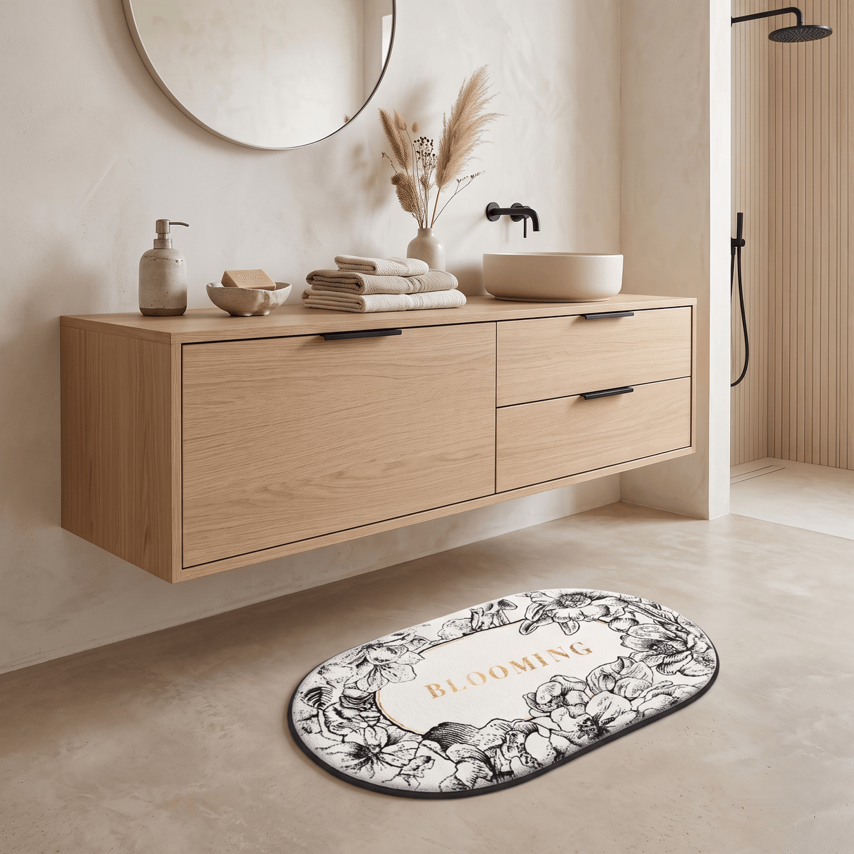 TESSEL: Zachte Flanel Badmat – Antislip & Absorberend - Volsani