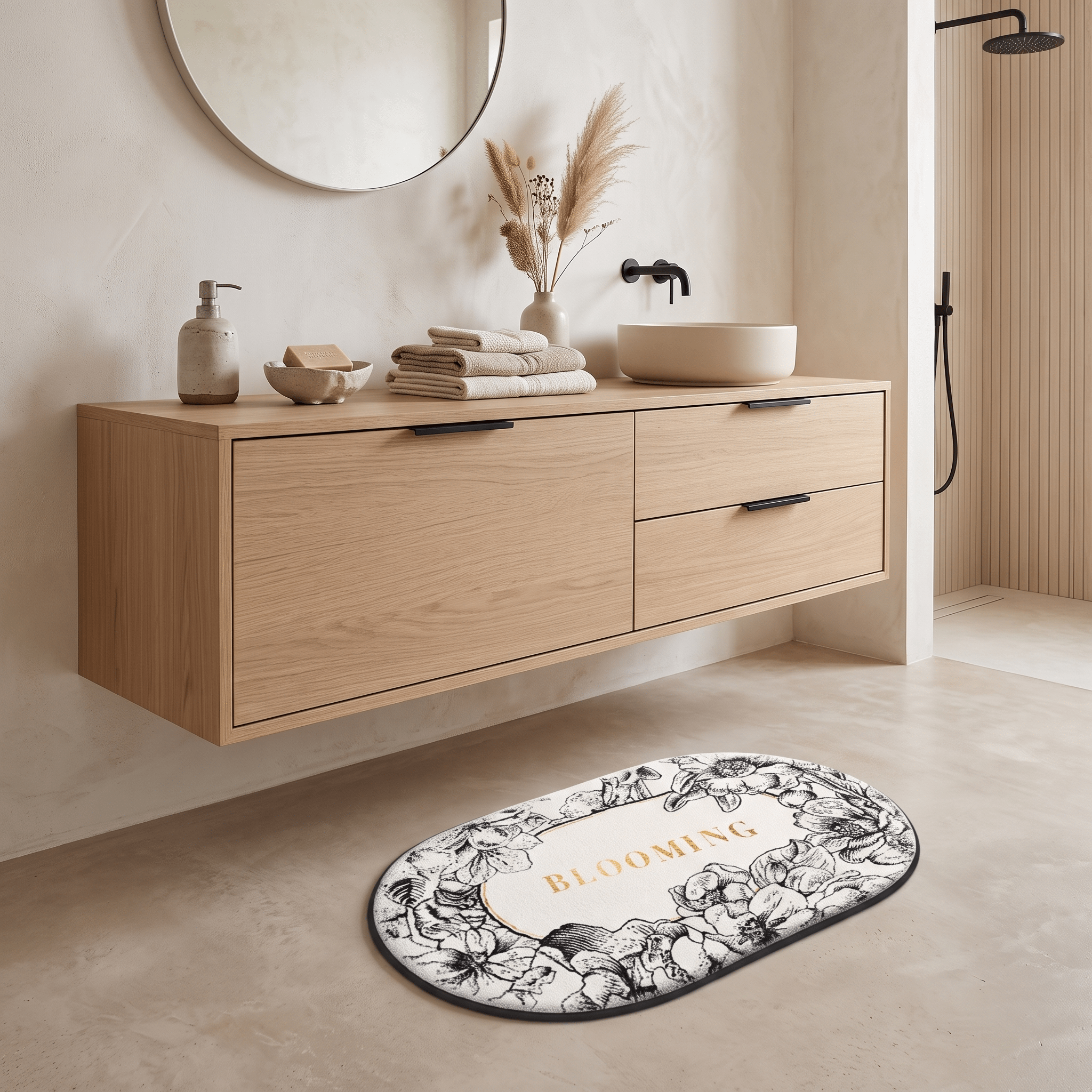 TESSEL: Zachte Flanel Badmat – Antislip & Absorberend - Volsani