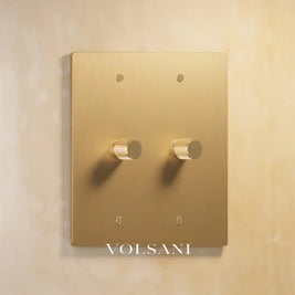 The Architectural Brass 3-Way Rotary Dimmer Switch (1 to 5 Gang) - Open Box - Brass / 2 Gang