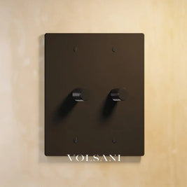The Architectural Brass 3-Way Rotary Dimmer Switch (1 to 5 Gang) - Open Box - Night Black / 2 Gang