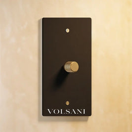 The Architectural Brass 3-Way Rotary Dimmer Switch (1 to 5 Gang) - Open Box - Night Black with Brass / 1 Gang