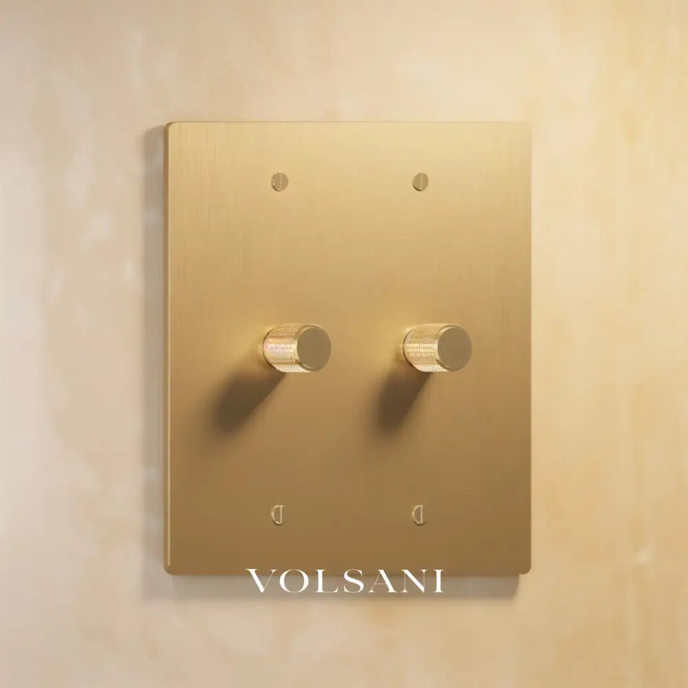 The Architectural Brass Dimmer Switch (1 to 5 Gang) - Open Box - Brass / 2 Gang