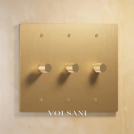 The Architectural Brass Dimmer Switch (1 to 5 Gang) - Open Box - Brass / 3 Gang