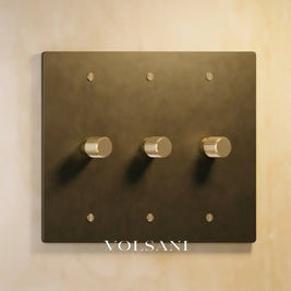 The Architectural Brass Dimmer Switch (1 to 5 Gang) - Open Box - Bronze With Patina / 3 Gang