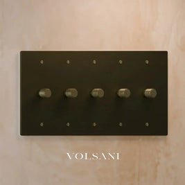 The Architectural Brass Dimmer Switch (1 to 5 Gang) - Open Box - Bronze With Patina / 5 Gang