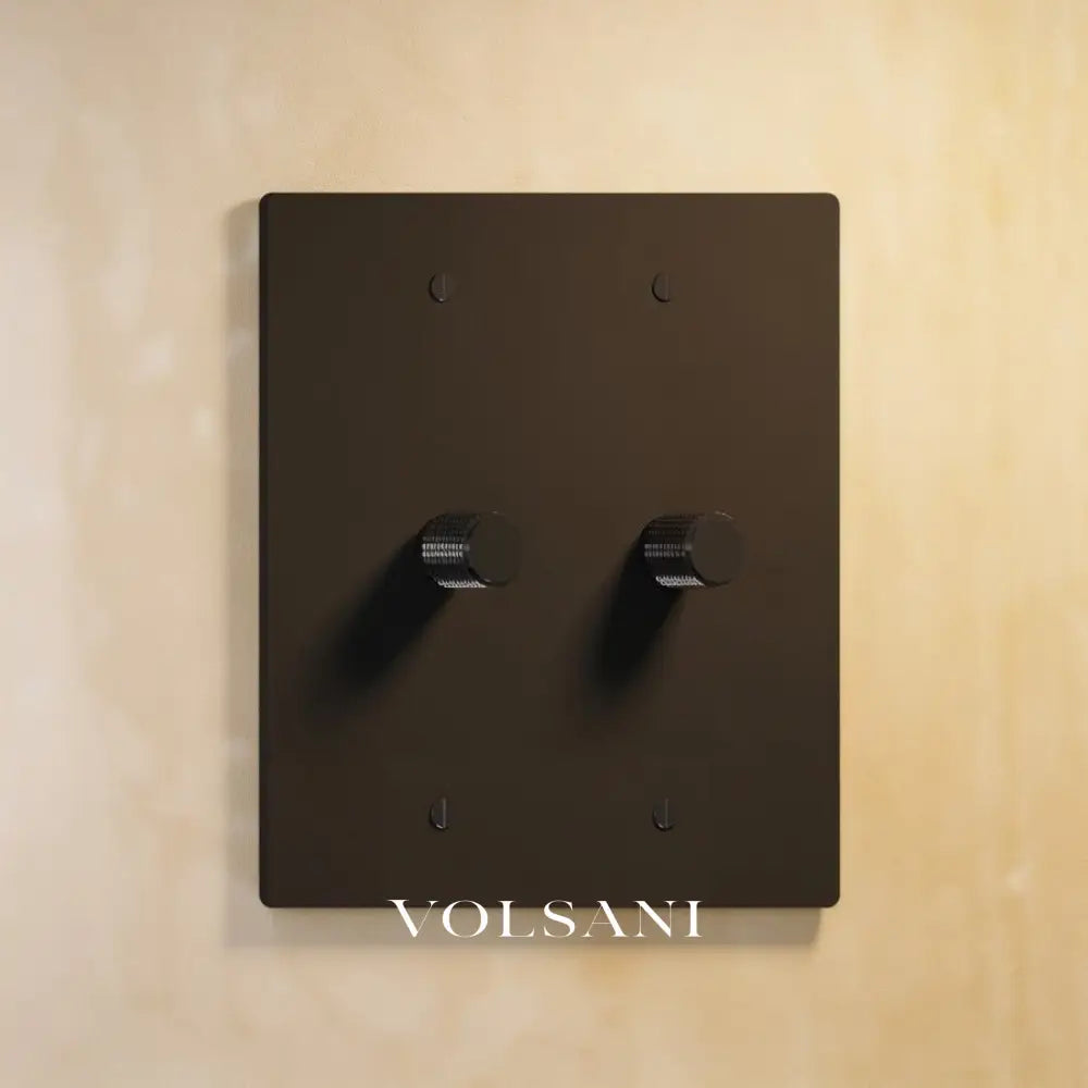 The Architectural Brass Dimmer Switch (1 to 5 Gang) - Open Box - Night Black / 2 Gang