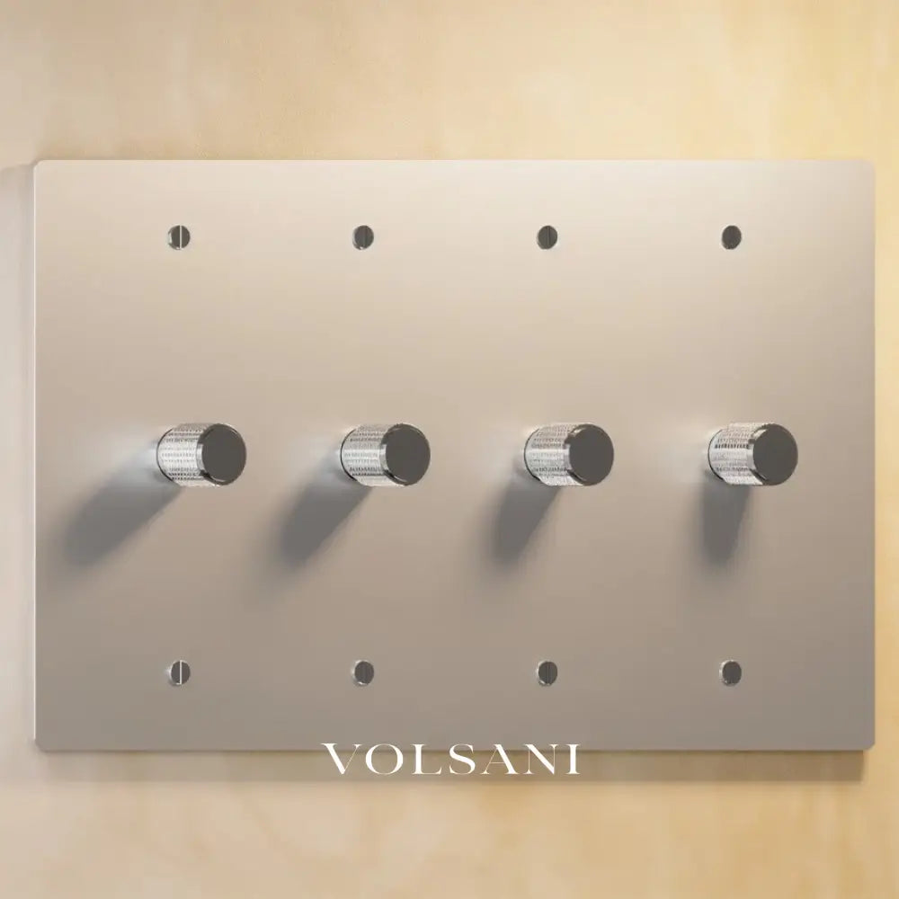 The Architectural Brass Dimmer Switch (1 to 5 Gang) - Open Box - Stripped Brass / 4 Gang