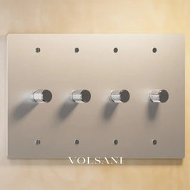The Architectural Brass Dimmer Switch (1 to 5 Gang) - Open Box - Stripped Brass / 4 Gang