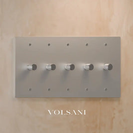 The Architectural Brass Dimmer Switch (1 to 5 Gang) - Open Box - Stripped Brass / 5 Gang