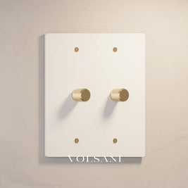 The Architectural Brass Dimmer Switch (1 to 5 Gang) - Open Box - White with Brass / 2 Gang