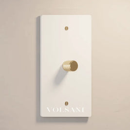 The Architectural Brass Dimmer Switch (1 to 5 Gang) - Open Box - White with Brass / 1 Gang