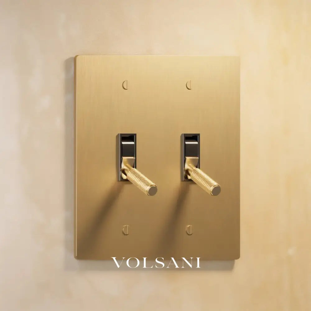 The Architectural Brass Toggle Switch (1 to 5 Gang) - Open Box - Brass / 2 Gang