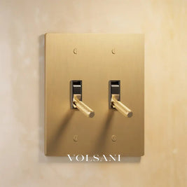 The Architectural Brass Toggle Switch (1 to 5 Gang) - Open Box - Brass / 2 Gang