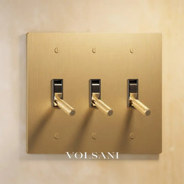 The Architectural Brass Toggle Switch (1 to 5 Gang) - Open Box - Brass / 3 Gang